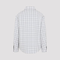 Off-White Flannel Wool Overshirt Padded Coat Men