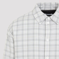Off-White Flannel Wool Overshirt Padded Coat Men