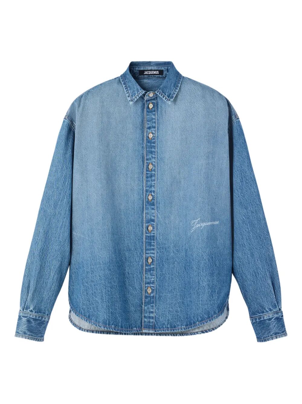 JACQUEMUS Jacquemus Men La Chemise De-Nimes Simon With Embroidered Logo