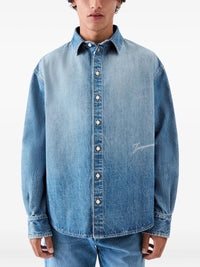 JACQUEMUS Jacquemus Men La Chemise De-Nimes Simon With Embroidered Logo