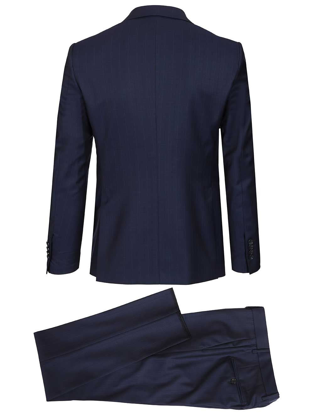 Tagliatore Men Blue Pinstripe Suit