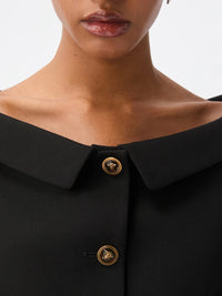 Versace Women Grain De Poudre Wool Mini Dress