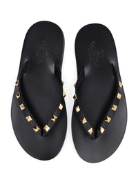 Valentino Garavani Men Rockstud Leather Thong Sandals