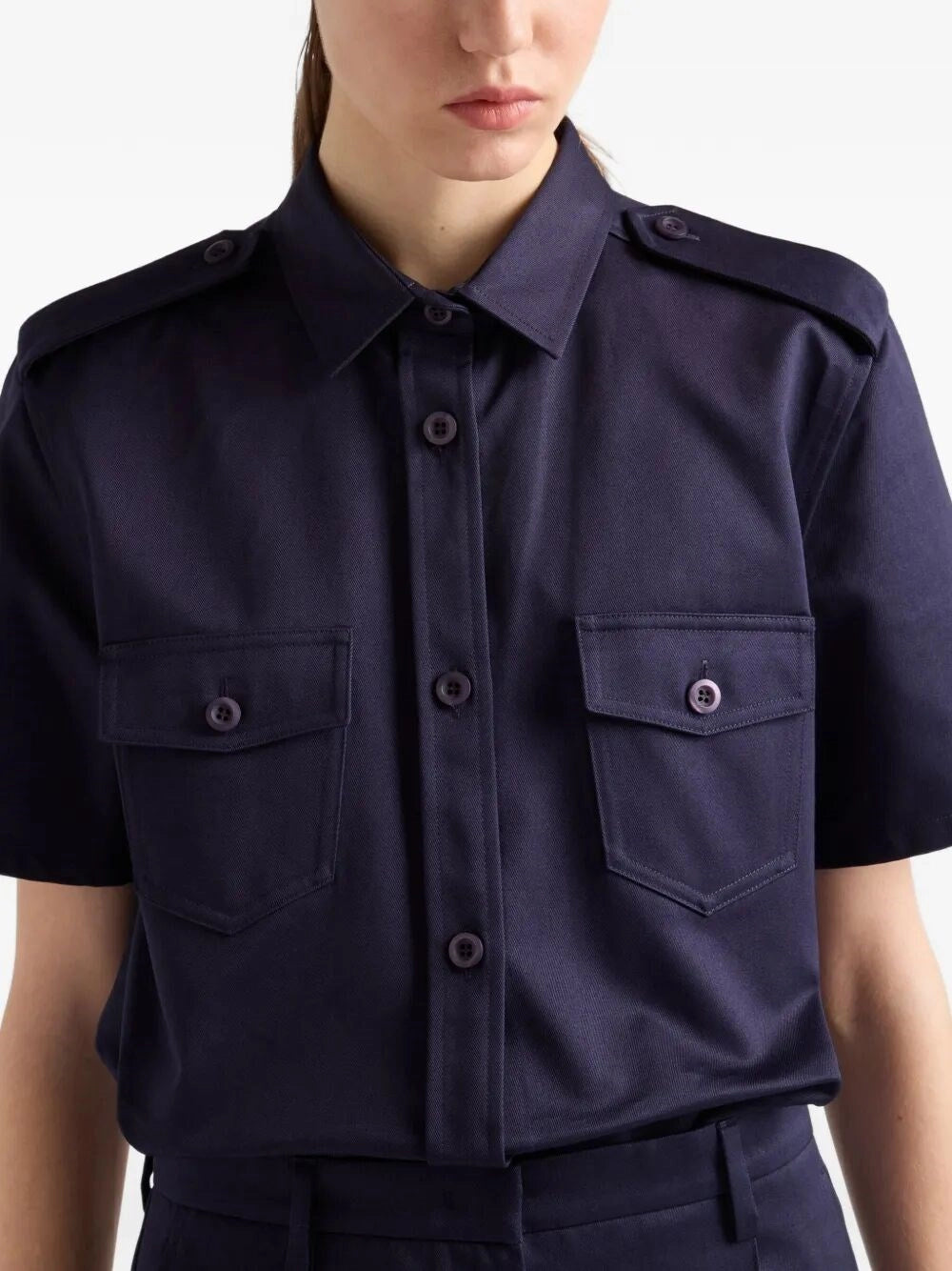 Prada Women Short-Sleeve Uniform Shirt