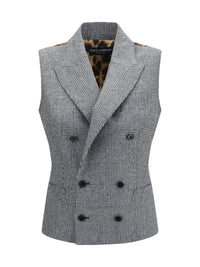 DOLCE & GABBANA Dolce & Gabbana Women Prince Of Wales Double Breasted Vest