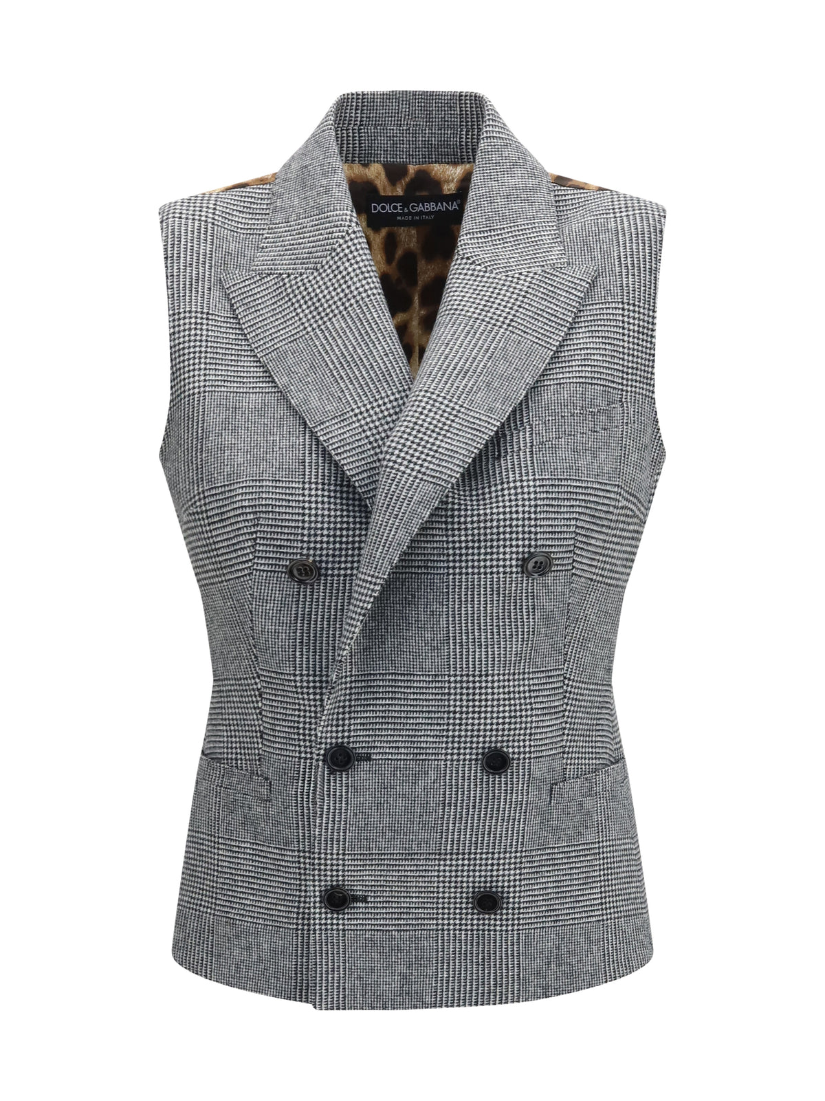 DOLCE & GABBANA Dolce & Gabbana Women Prince Of Wales Double Breasted Vest