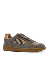 Burberry Men Terrace Sneaker In Leather, Suede And Check