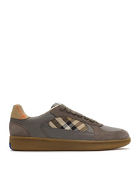 Burberry Men Terrace Sneaker In Leather, Suede And Check