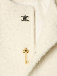 Celine Women Icon Jacket In Natté Cashmere And Wool
