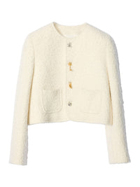 Celine Women Icon Jacket In Natté Cashmere And Wool