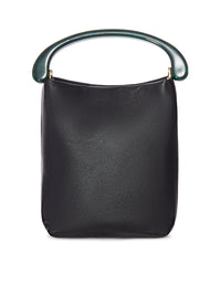 Dries Van Noten Women Leather Bucket Bag With Rigid Handle