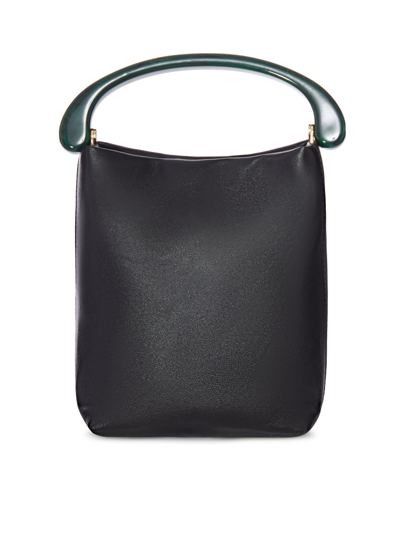 Dries Van Noten Women Leather Bucket Bag With Rigid Handle