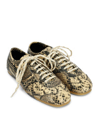 Dries Van Noten Women 70S-Style Snakeskin-Effect Leather Sneakers