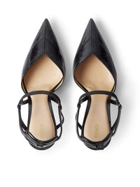 Fendi Women Very Colibrì Black Missina High Heel Slingback