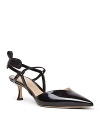 Fendi Women Very Colibrì Slingback With Medium Heel In Black Patent Leather