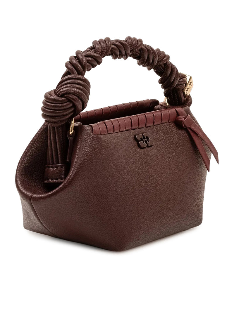 Ganni Women Bou Mini Tressé Shoulder Bag In Hammered Leather