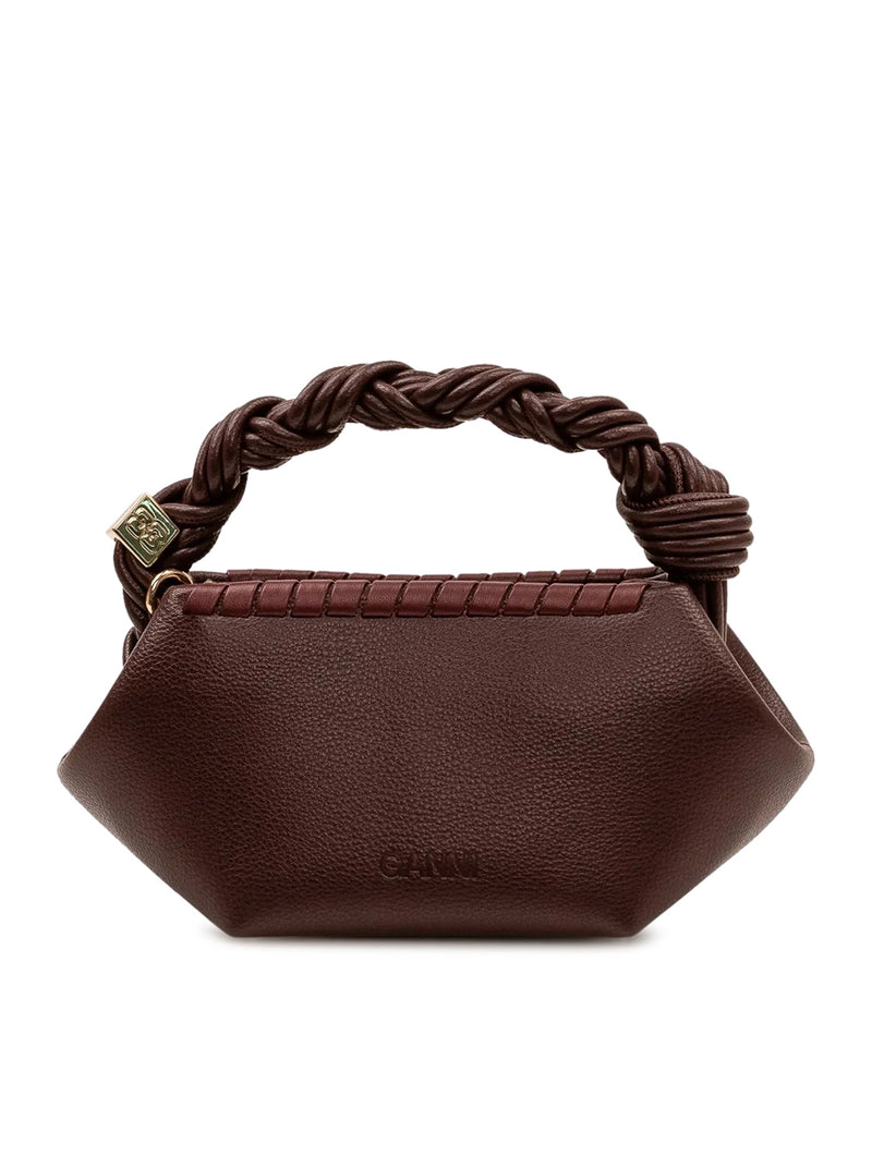 Ganni Women Bou Mini Tressé Shoulder Bag In Hammered Leather