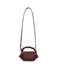Ganni Women Bou Mini Tressé Shoulder Bag In Hammered Leather