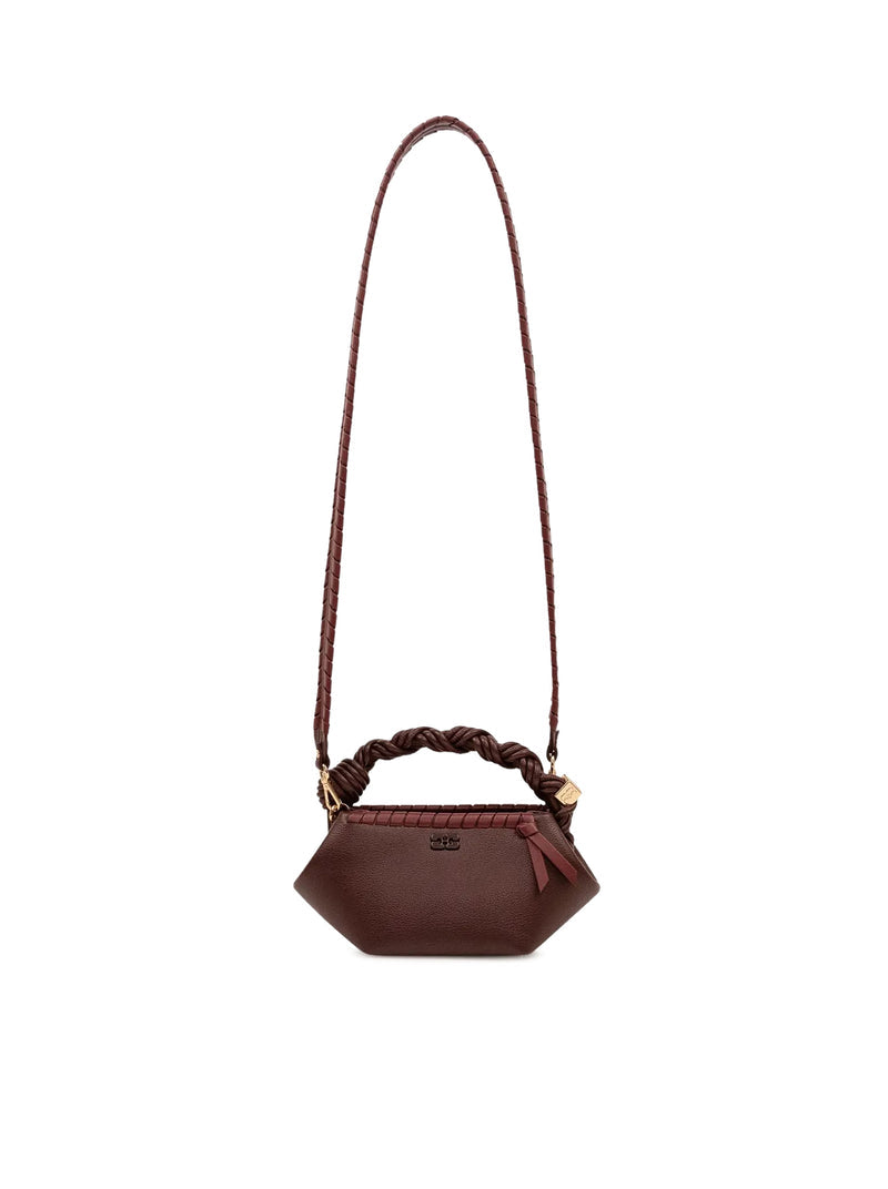 Ganni Women Bou Mini Tressé Shoulder Bag In Hammered Leather