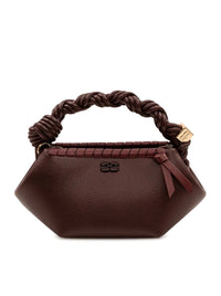 Ganni Women Bou Mini Tressé Shoulder Bag In Hammered Leather