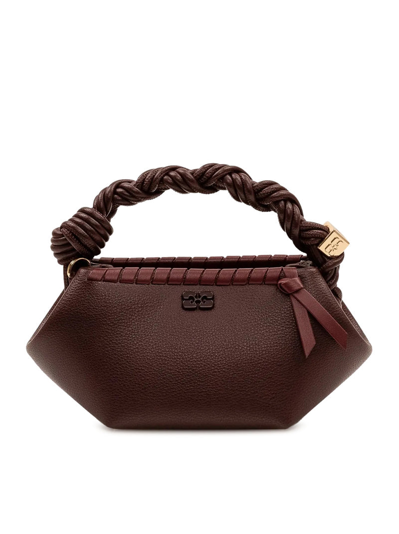 Ganni Women Bou Mini Tressé Shoulder Bag In Hammered Leather