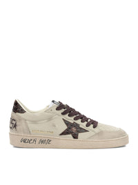 Golden Goose Deluxe Brand Men Ball-Star Sneakers In Leather With Crocodile Inserts