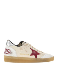 Golden Goose Deluxe Brand Men Ball-Star Leather Sneakers With Craquelé Inserts