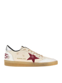 Golden Goose Deluxe Brand Men Ball-Star Leather Sneakers With Craquelé Inserts