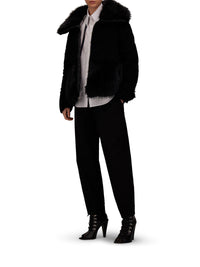 Herno Women Faux Fur Jacket With Astrakhan Effect
