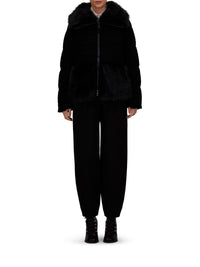 Herno Women Faux Fur Jacket With Astrakhan Effect