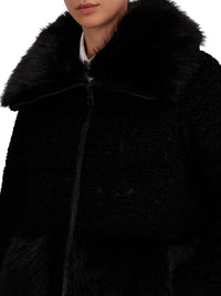 Herno Women Faux Fur Jacket With Astrakhan Effect