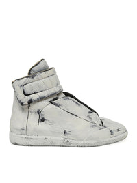 Maison Margiela Men Future Mid-Top Sneaker In Patent White