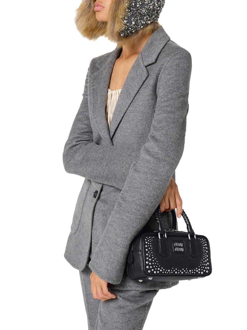 Miu Miu Women Studded Leather Arcadie Bag