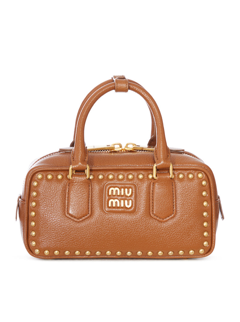 Miu Miu Women Arcadie Bag With Gold Studs