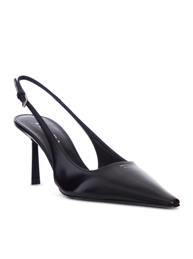 Prada Women Leather Slingback Pump
