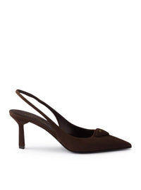 Prada Women Slingback Suede Leather Pumps