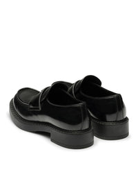 Prada Men Chocolate Brushed Leather Loafers