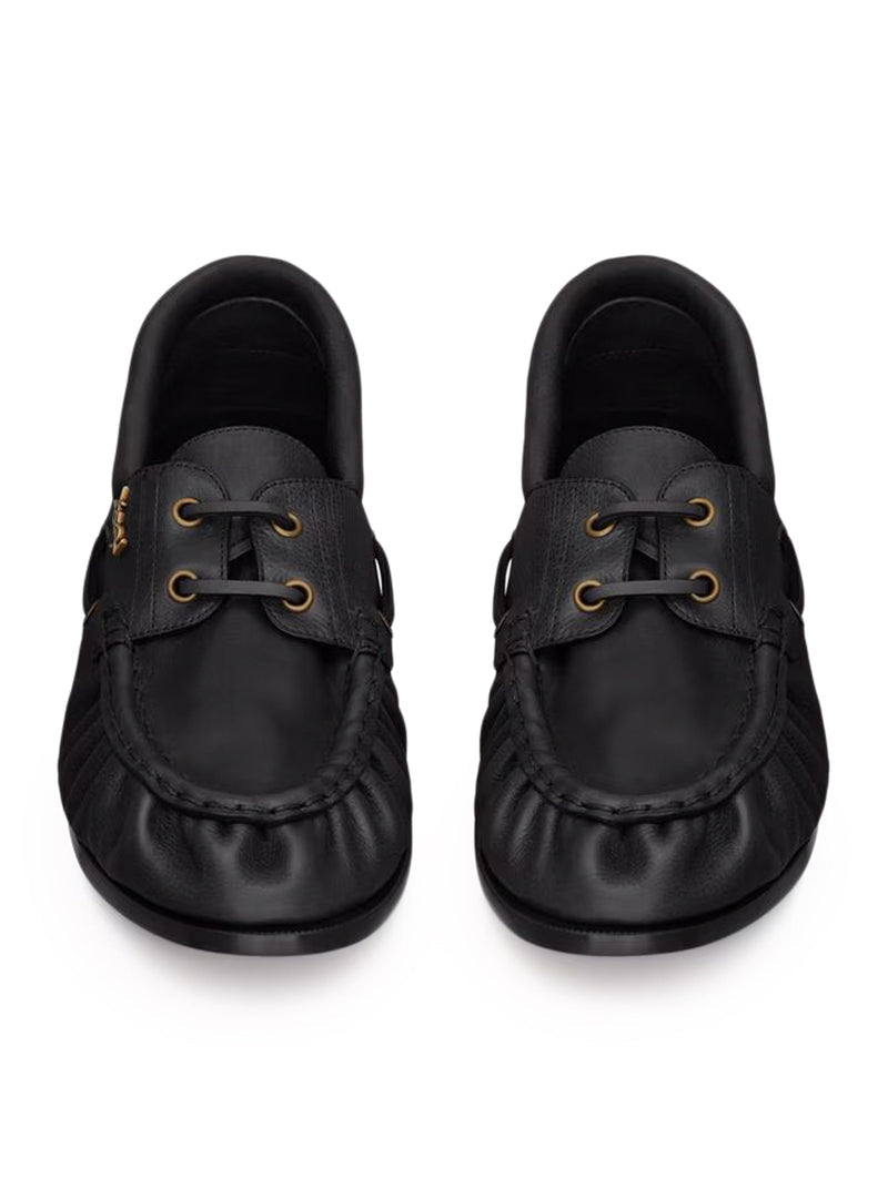 Saint Laurent Men Le Loafer Bateau Loafers In Smooth Leather
