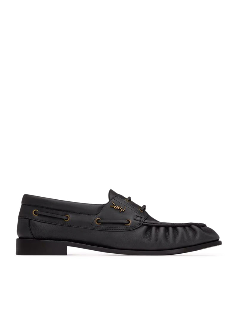 Saint Laurent Men Le Loafer Bateau Loafers In Smooth Leather
