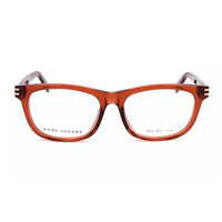 Marc Jacobs Eyeglasses Square Full Rim, Transparent Red Orange Frame and Clear Demo Lenses Lens MJ583/FXG0