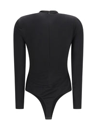 NISSA Nissa Women Long-Sleeve Bodysuit With Twist Detail