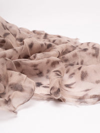 Brunello Cucinelli Women Cashmere Scarf With Lynx Animal Print