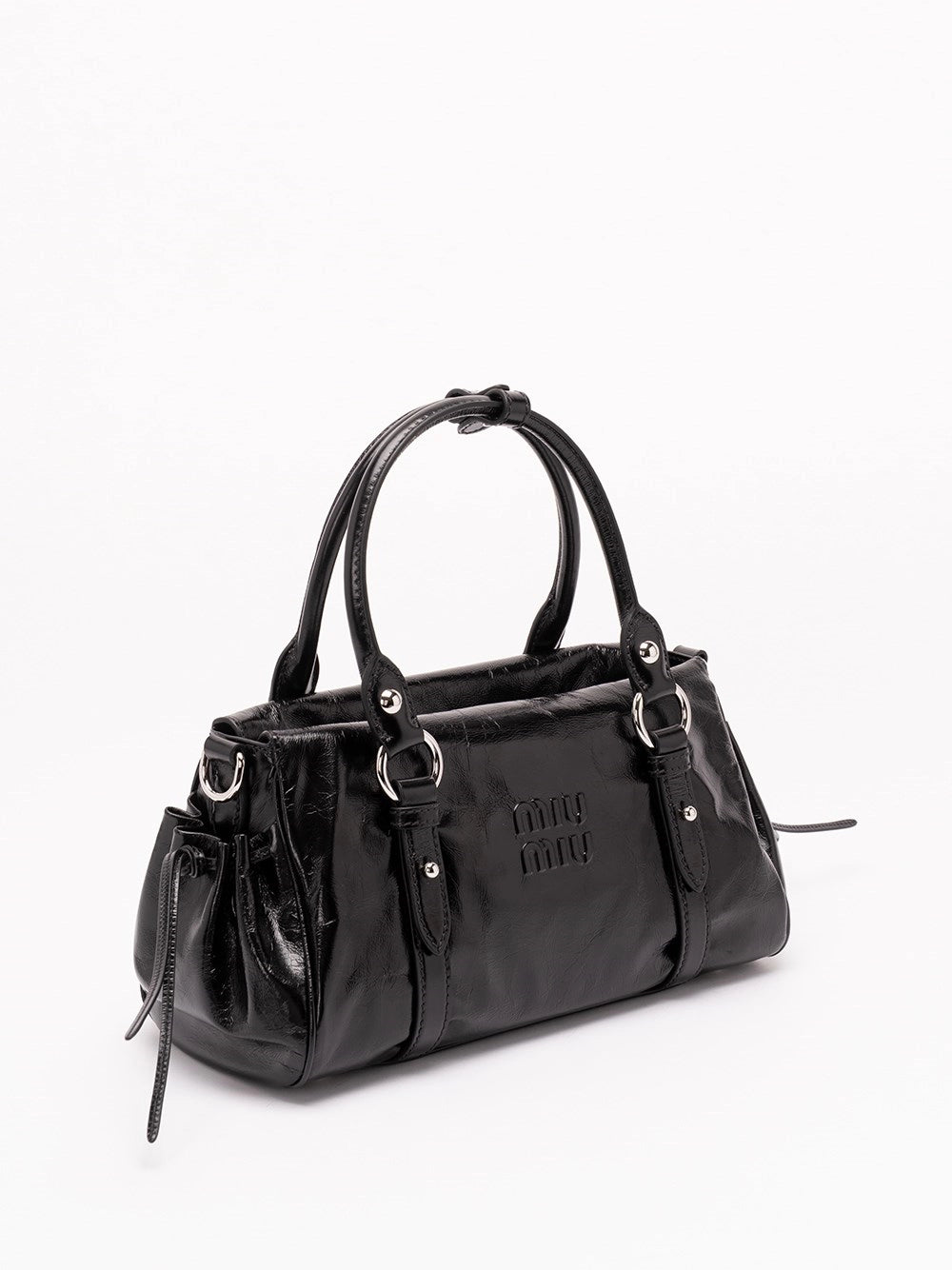 Miu Miu Women Shiny Leather Handbag