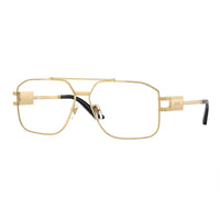 Versace Versace Eyeglasses Aviator Full Rim, Gunmetal Frame and Clear Demo Lenses Lens VE13021001