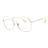 Victoria Beckham Eyeglasses Butterfly Full Rim, Light Gold Frame and Clear Demo Lenses Lens VB220715