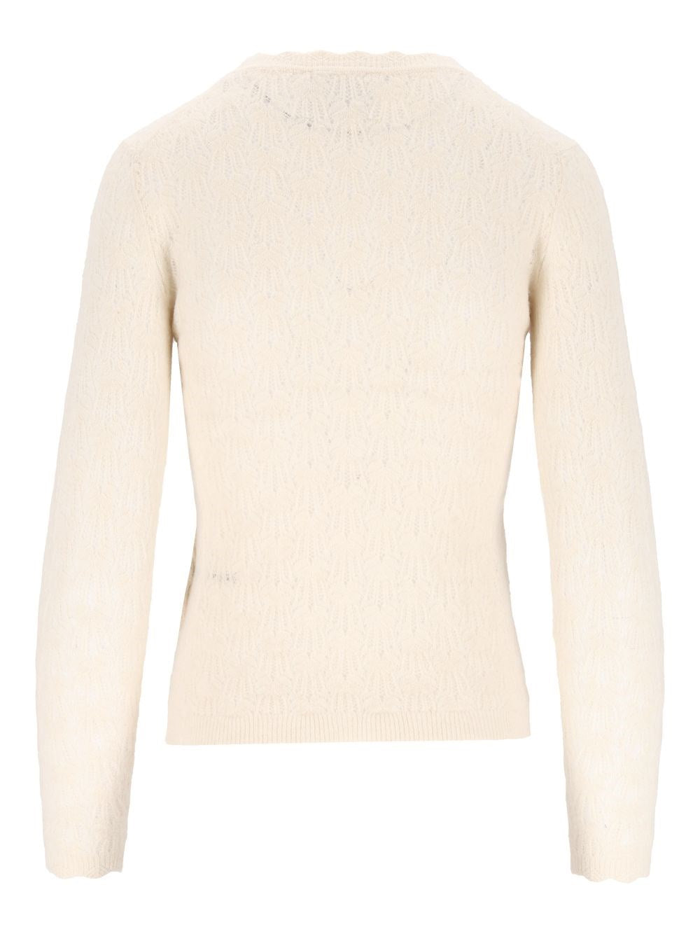 Marant Etoile Women "Obeline-Gb" Open-Work Crewneck Sweater