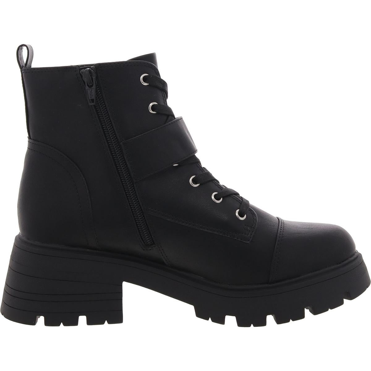 Womens Zipper Manmade Ankle Boots