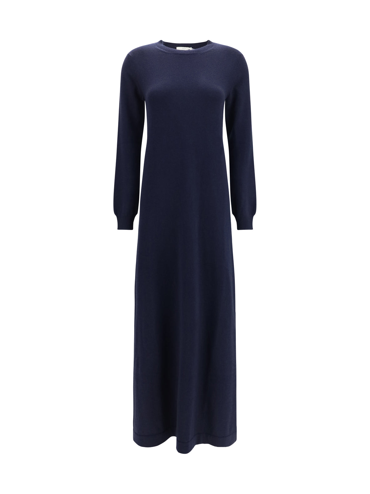 Malo Women Long Cashmere Crewneck Dress