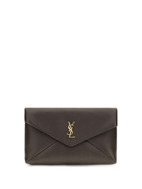 SAINT LAURENT Saint Laurent Women Envelope Leather Clutch