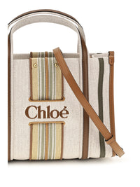 Chloé Women Small Woody Loop Canvas Tote Bag